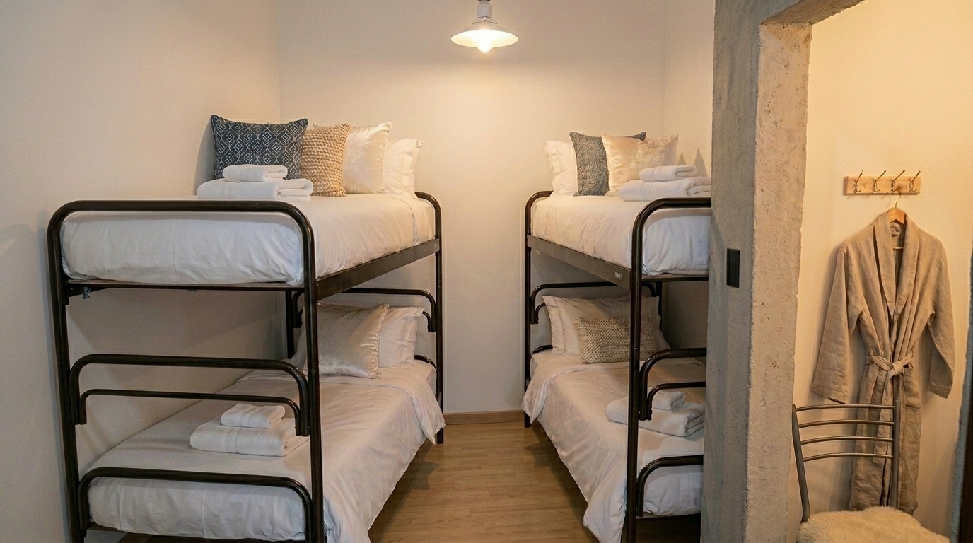 Segundo cuarto de la habitación doble con camas en Casa Quinta Cruz del Eje, Córdoba